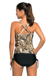 Kaamastra Camouflage Print Tankini Swimsuit